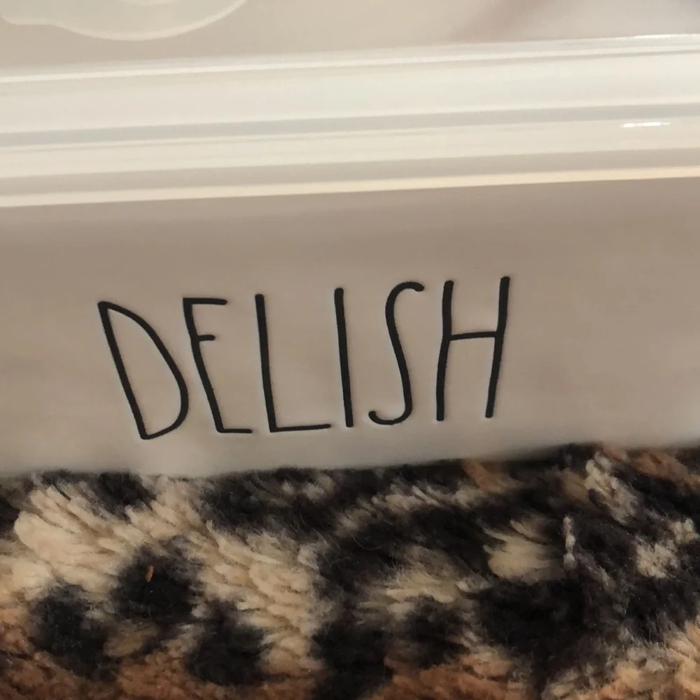 Rae Dunn DELISH ceramic food storage container